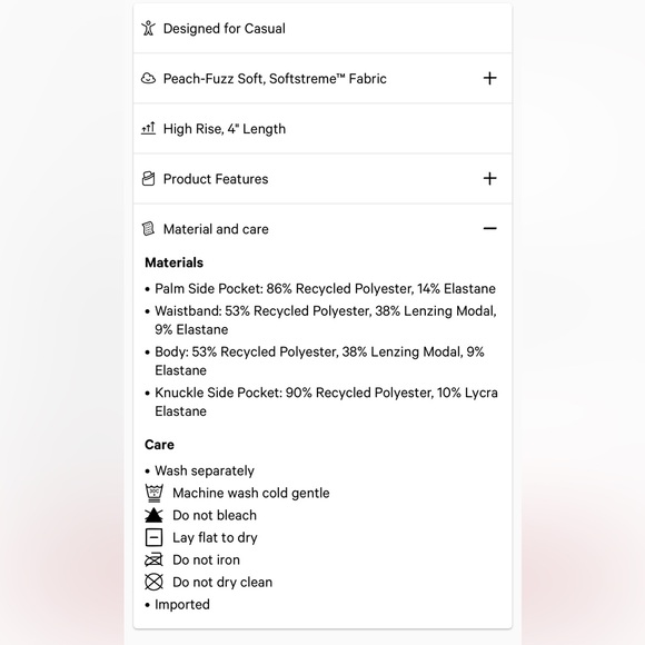 NWT Lululemon Softstreme High Rise Short 4” - Picture 3 of 3